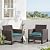 MIULEE 19 x 19 x 3 Inch Outdoor Chair Cushions,Waterproof Seat Cushions for Patio Furniture Garden with Ties Patio Chair Cushions Set of 2,Turquoise