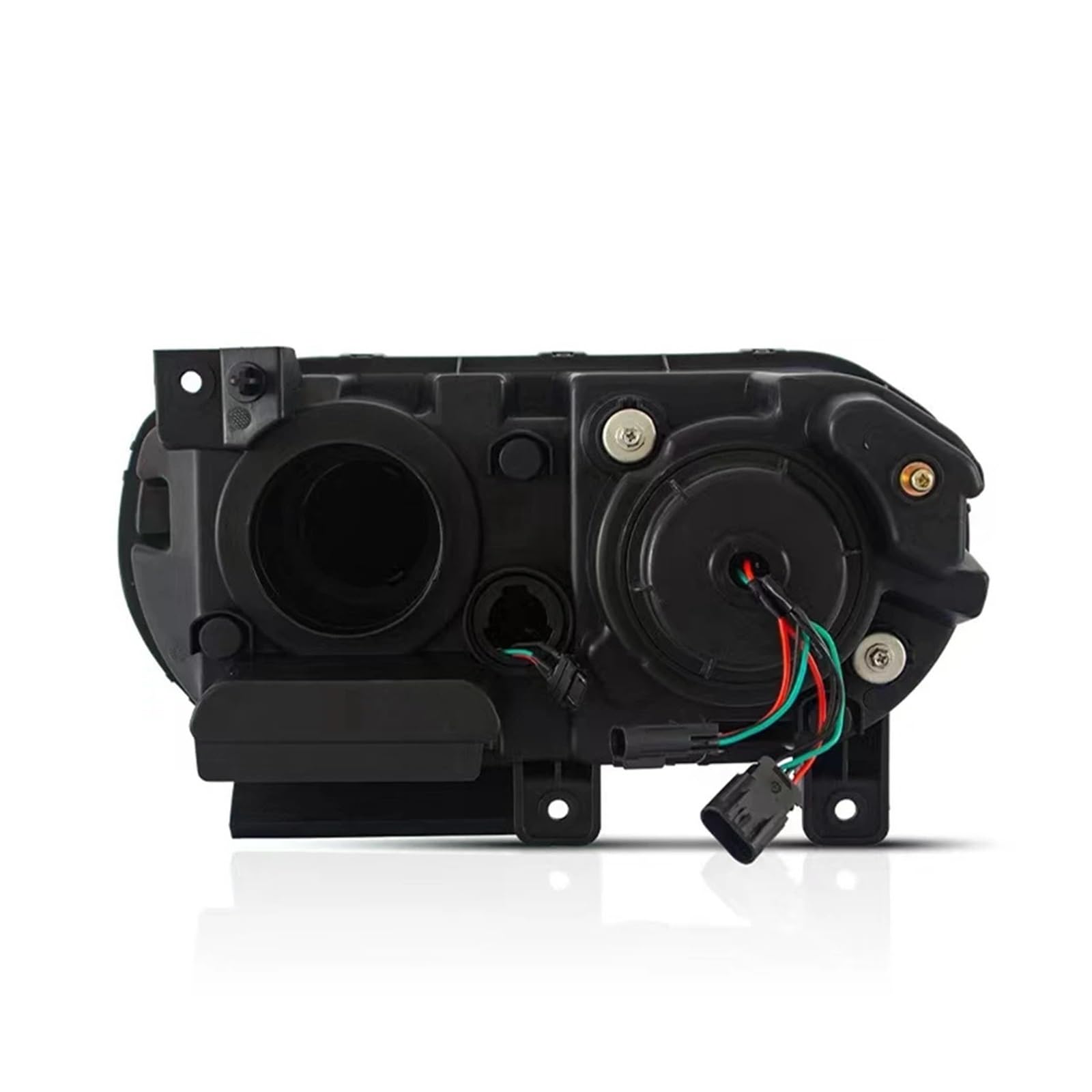 Coppia di fari Anteriori per Dodge Challenger 2008-2014, luci diurne a LED con indicatori di direzione, Doppio Fascio e Lente Colorata.