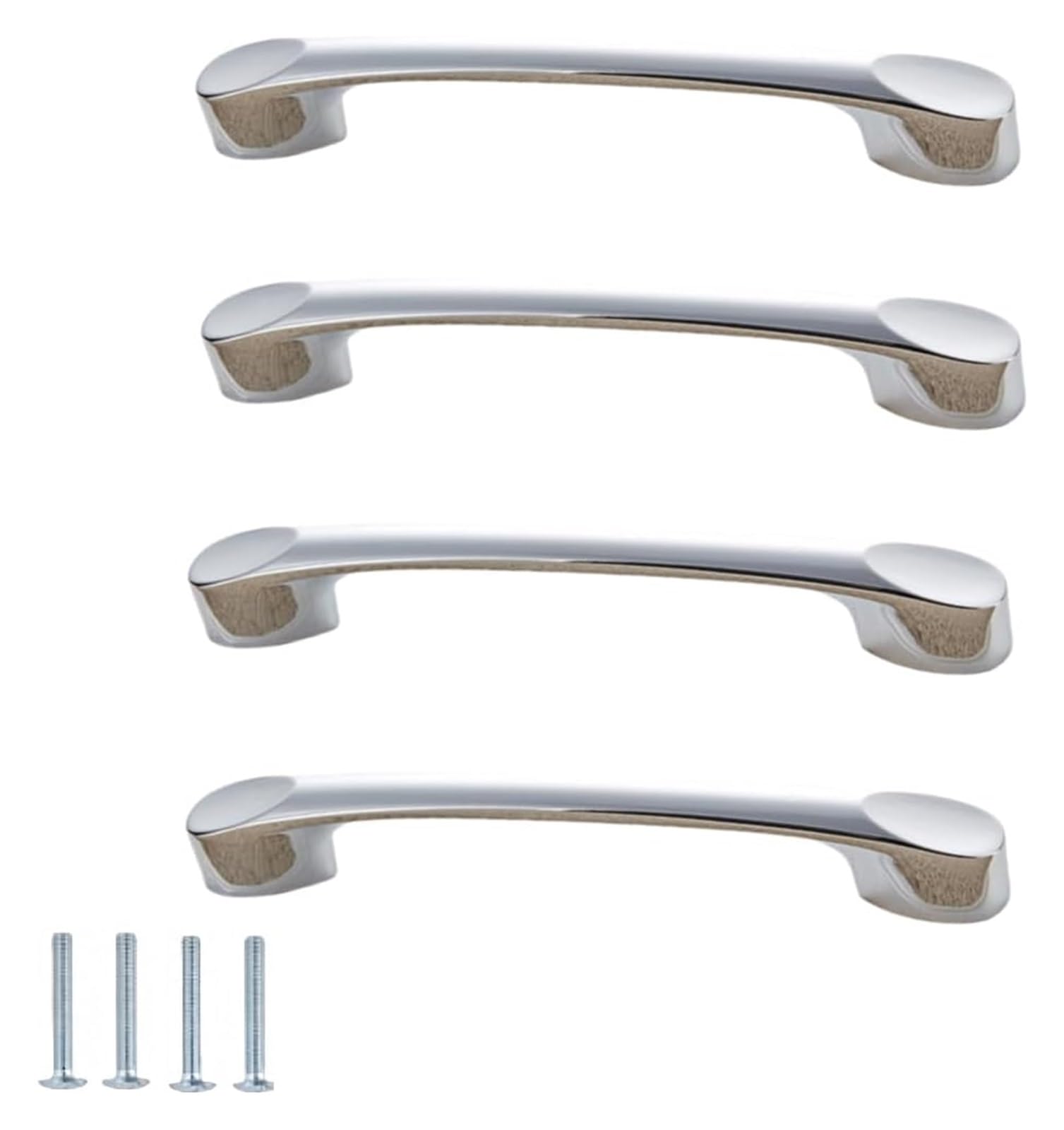 NLQCSXWEP Zinc Alloy Cabinet Bow Handle, Zinc Alloy Cabinet Drawer Pulls Bright Chrome 4 Pcs(C-96mm Bright Chrome)