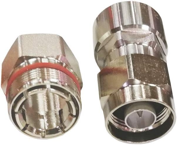 2 Conectores N Tipo Macho Crimp para Cable Coaxial 1/2" Estándar miniatura 3