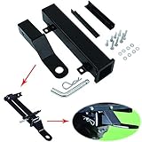 Lonwin Golf Cart Rear Seat Trailer Hitch with Receiver for Footrest-Club Car,EZGO,Yamaha