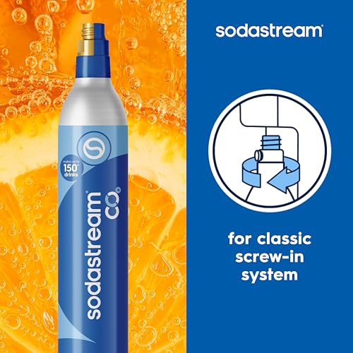 Image of SodaStream CO2 Gas Carbonation Bundle - 3 Cylinders - Blue Screw-in System - Never run out of CO2 Again - Compatible with Fizzi, OneTouch, Jet, Spirit, Penguin, Ninja Thirsti, DrinkMate, Aarke