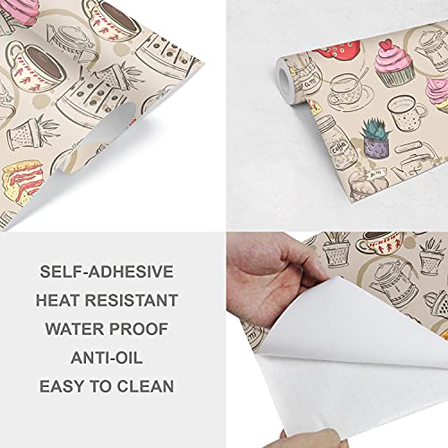 Image of Amazon Brand - Solimo PVC Self-Adhesive Wallpaper, Restaurant Theme, 41cm x 4.56m