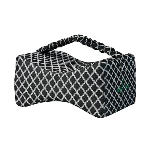 Big Ant Knee Pillow with Elastic Strap, Memory Foam Leg Pillow Best for Side Sleepers/Lower Leg/Back/Hip/Knee/Joint - with Washable Cover - Fit for All Figure and Season (Black)