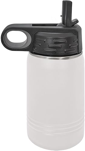 Vista 26 de LaserGram Botella de agua personalizada, palitos de lacrosse, acero inoxidable de doble pared aislada al vacío con popote superior, regalo grabado