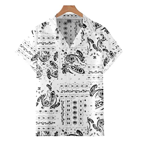 Chemise hawaïenne hommes manches courtes décontractée funky boho
