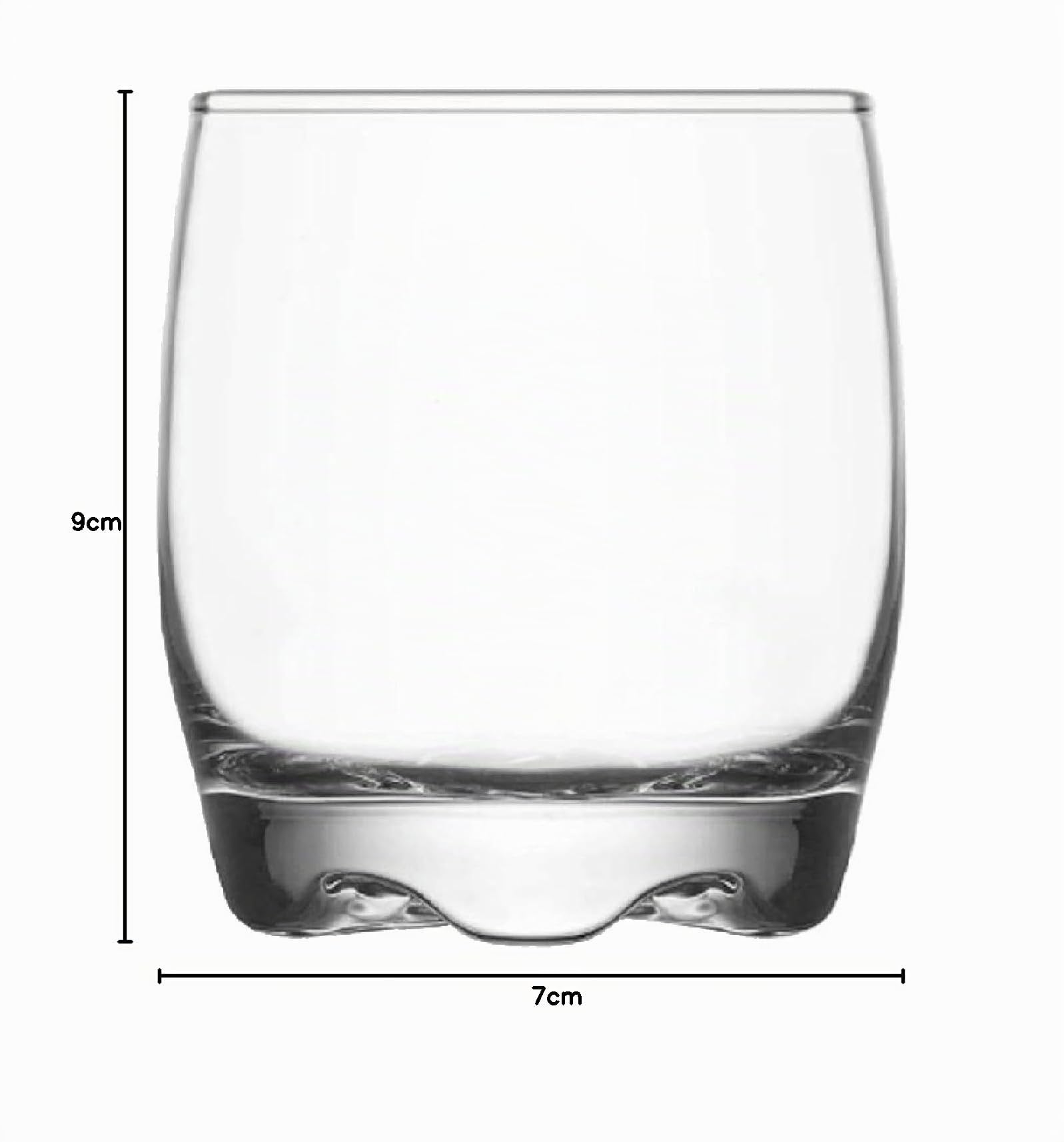 Acan Tradineur - Pack de 4 Caja de 6 Vasos Modelo Adora - Capacidad: 290 ml - Fabricado en Vidrio Resistente - Apto para lavavajillas - Tamaño aprox: Ø 7 x 9 cm - 24 Uds Totales