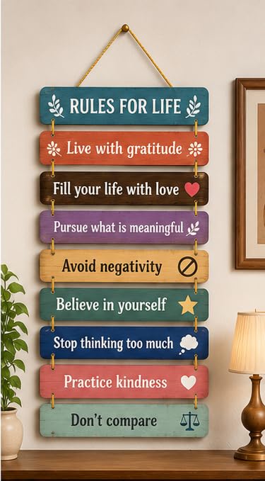 Image of Motivational Quote Wall Hanging for Home Decor | What You Think You Become, What You Feel You Attract, What You Imagine You Create MDF Wooden Wall Art | Office, Living Room & Meditation Decor (WH-21)
