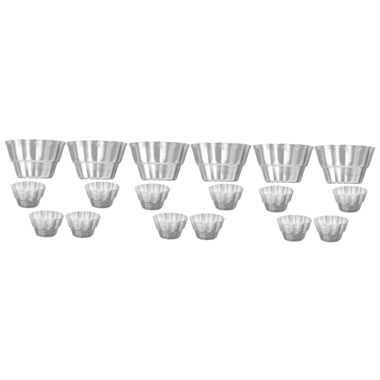 Alipis 18pièces Moule à Pudding Aluminium Pour Muffins Et à Haute Température Pour Desserts Et Réunions Familiales