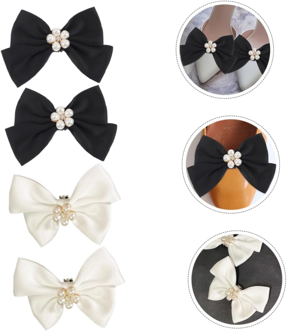 CALLARON Bow Shoe Buckle Shoe Charms Bow Shoe Clips Removable Shoe Charm Shoe Clips Buckles Decorative Shoe Charm