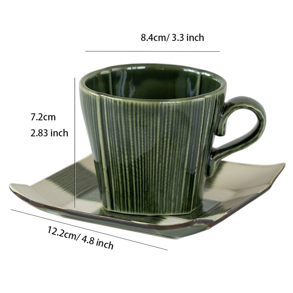 Tasse, Kaffeetasse, Teetasse, Kaffeetasse, Keramik, Keramik, Kaffeetasse, Teetasse und Untertasse, Set, Kaffeetasse, Teeset, Kaffeetassen for Kaffee, Milch, Tee, 200 ml/ 6,7 Unzen Teetassen, Kaffeetas