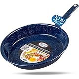 HIGH-QUALITY ENAMEL STEEL FRY PAN: These kitchen pans are made of high-quality enamel steel material and feature fast and even more heat distribution and long heat retention for the energy-efficient cooking non-stick frying pan to prevent burn spots ...