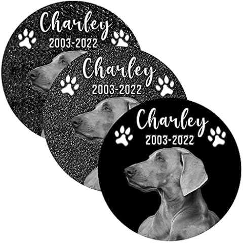 LINMAGCO Dog Memorial Gifts for Loss of Dog,Dog Memorial Stone,Pet Memorial Gifts with Photo, Customized Pet Headstone,Cat Memorial Gifts,Decorations for Grave Cover