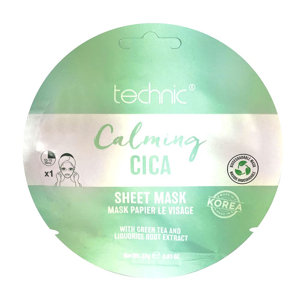 TECHNIC CALMING CICA MASK - Green Tea Liquorice Root Calm & De Stress