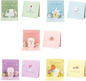 Amazon | JOLUCE メッセージ カード 飛び出す ハッピーアニマル