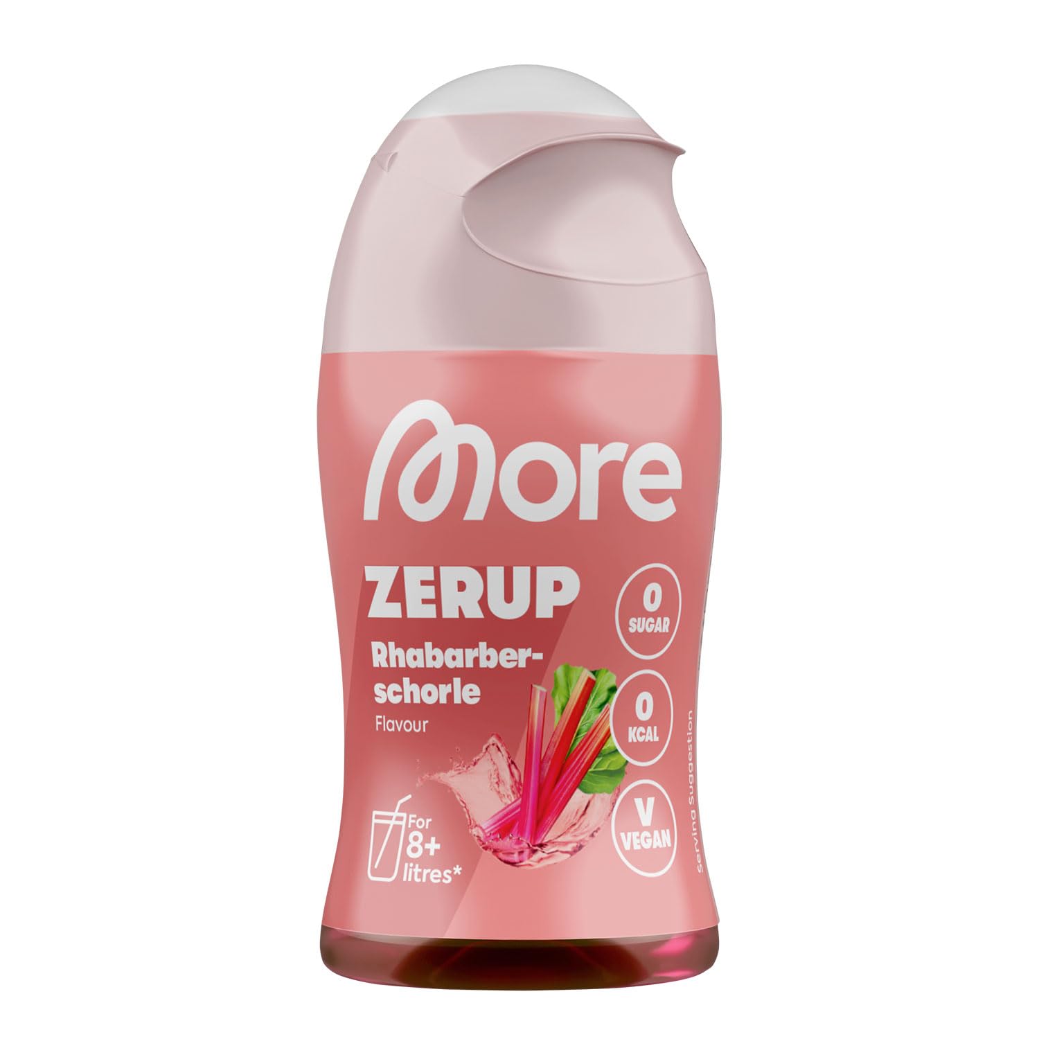 MORE Zerup, Rhabarberschorle, 65 ml, für bis zu 8 l Fertiggetränk