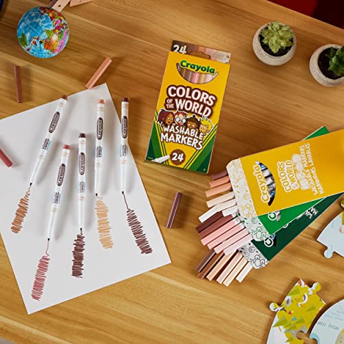 Image of Crayola Colors of the World Markers 24 Count