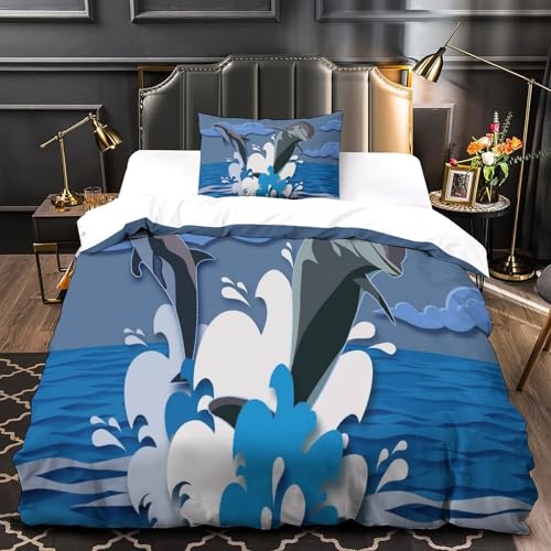 Housse de couette dauphin imprimé 3D pour transformer la chambre des enfants