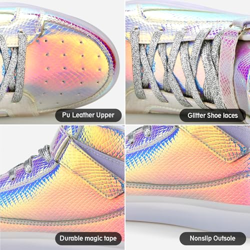 Image of Light Up Shoes Men Women LED Shoes USB Charging Adult High Top LED Sneakers Glow in The Dark Footwear for Dancing Party Festivals Festivals