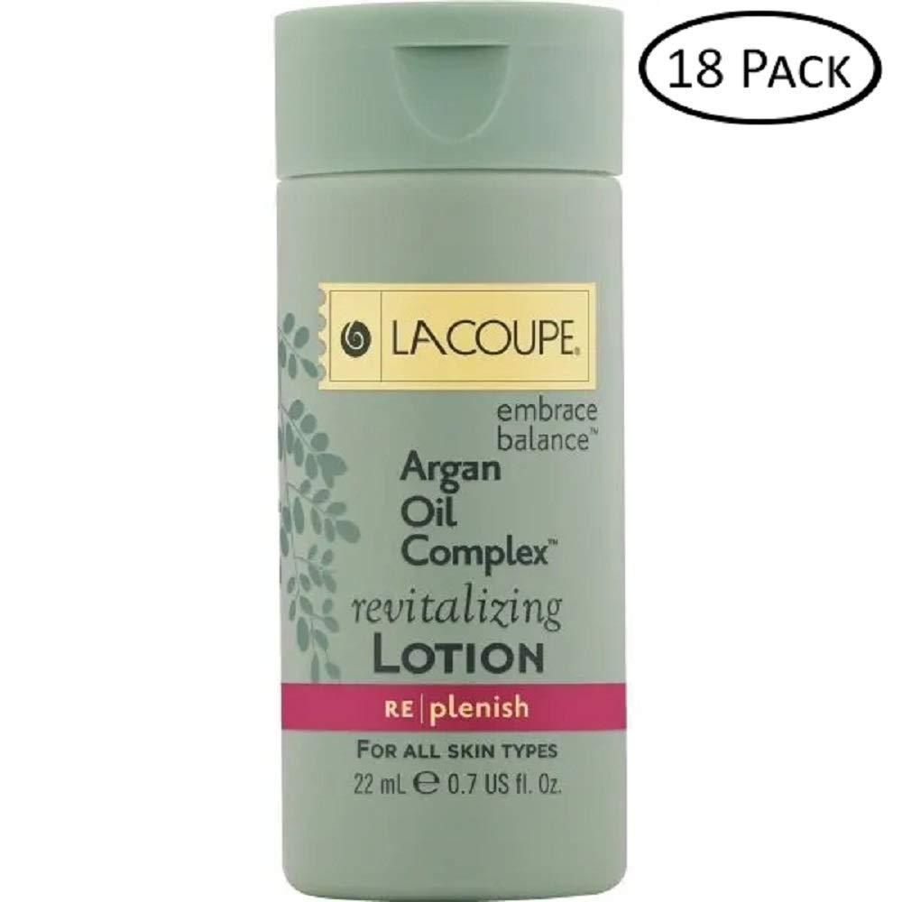 LA Coupe Lotion Argan oil complex revitalizing lotion - Set of 18 - 0.75 Oz each - total 13.5 Oz