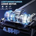 Laufband für Zuhause - 4,5 PS, bis 16 km/h. Profi Große Lauffläche Laufband Klappbar, 20 Neigungsstufen Leise Walking Pad mit interaktivem LCD-Display & Bluetooth, bis 150KG – Bild 2