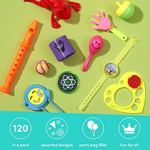 THE TWIDDLERS - 120 Pack Huge Assortment of Toys for Boys and Girls for Birthday Pinata Stocking Cracker Fillers Party Gift Bag Favours Classroom Rewards Game Prizes for Kids