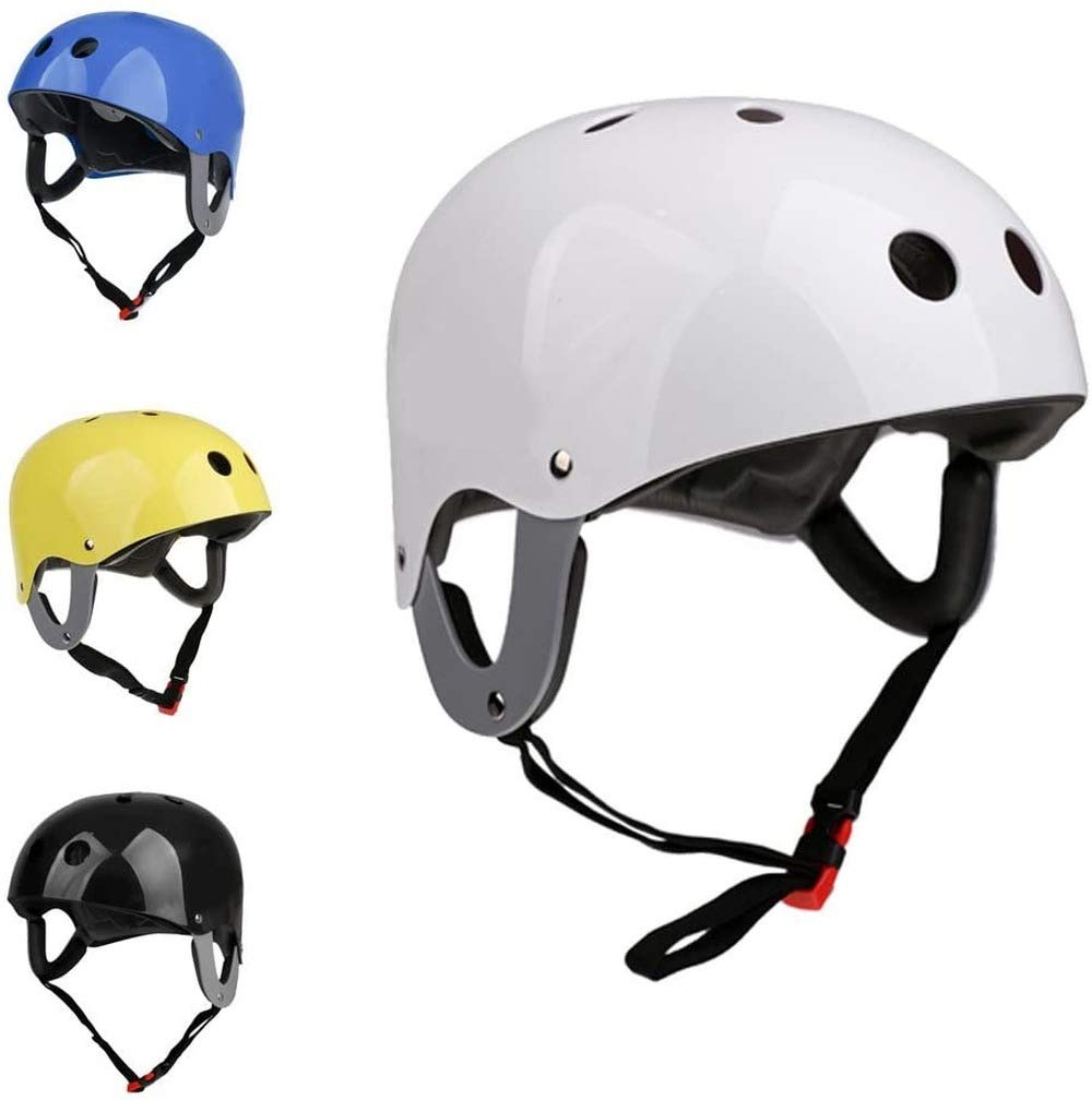 Casco de seguridad para deportes acuáticos kayak kitesurf windsurf vela patinaje 57-62 cm blanco