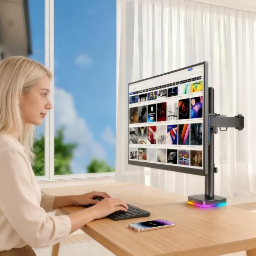 Afaloona RGB Monitor Arm with USB Hub for 13-27" Monitor, up to 17.6 lbs — view 6