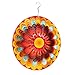 Wind Spinner Hanging Kinetic 19 Guage 3D Metal with Swivel Hooks Sun Catcher for Outdoor Indoor Decoration Gift Ornaments Sculpture Mandala Sunflower and Peacock Gold 12 Inch Wind Spinners