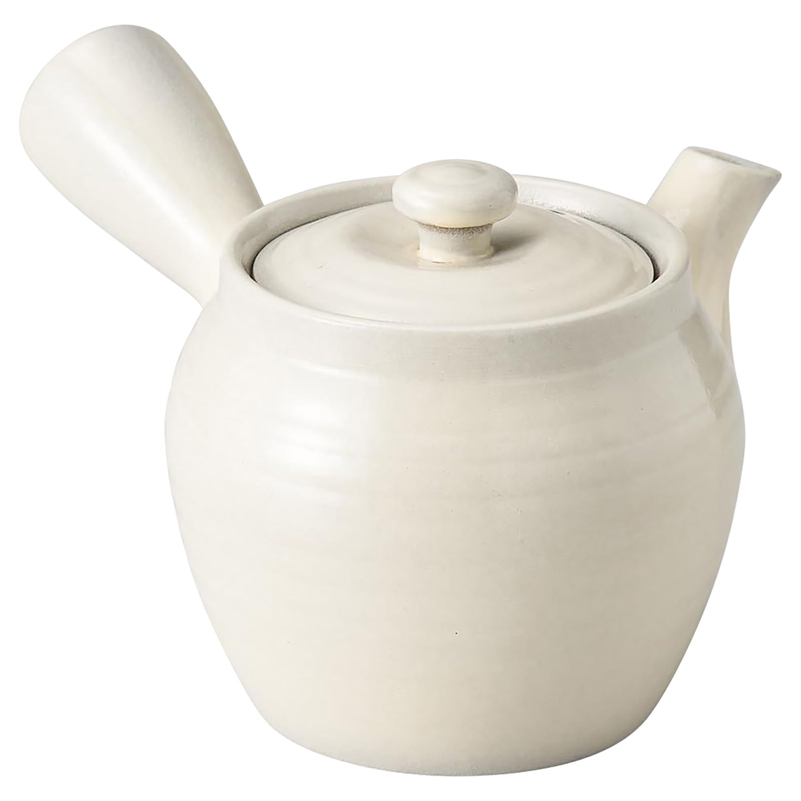 Banko Ware 18548 Teapot for 2 People, Capacity: Approx. 11.8 fl oz (350 ml), No. 1.5, Urn Shape, White Glaze, Made in Japan