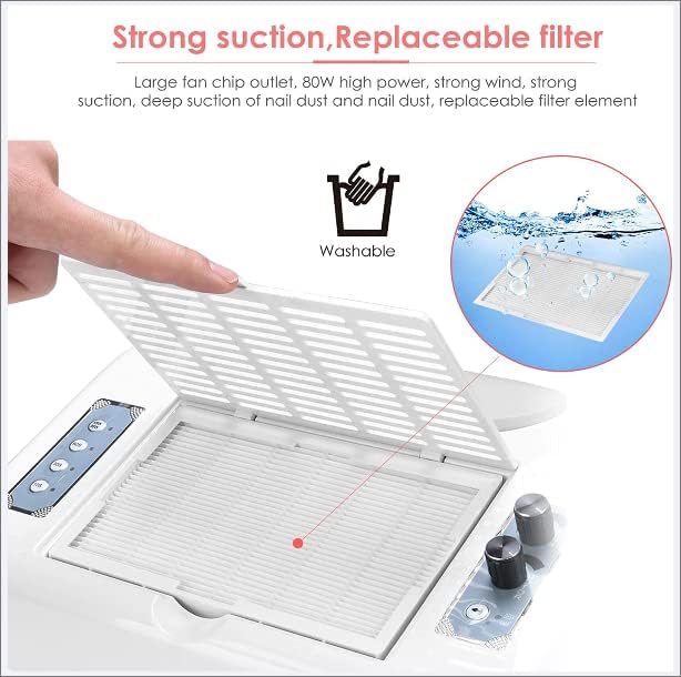 3 in 1 Nail Machine Nail Dust Collector UV Gel Nail Dryer Lamp Salon Expert Nail Machine Multifunctional Nail Art Equipment Manicure Tool Kits