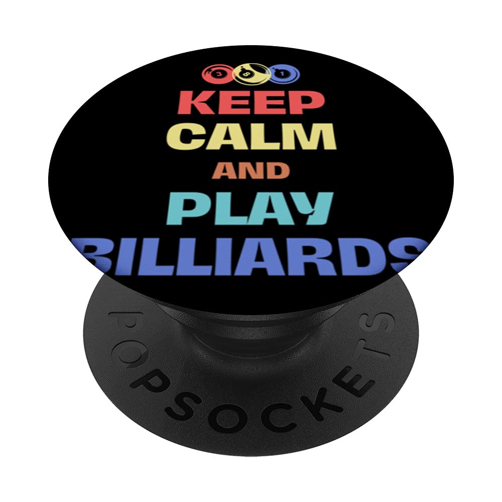 Play Billiard Snooker Pool 8 Ball Billiards Player Cue Stick PopSockets Swappable PopGrip