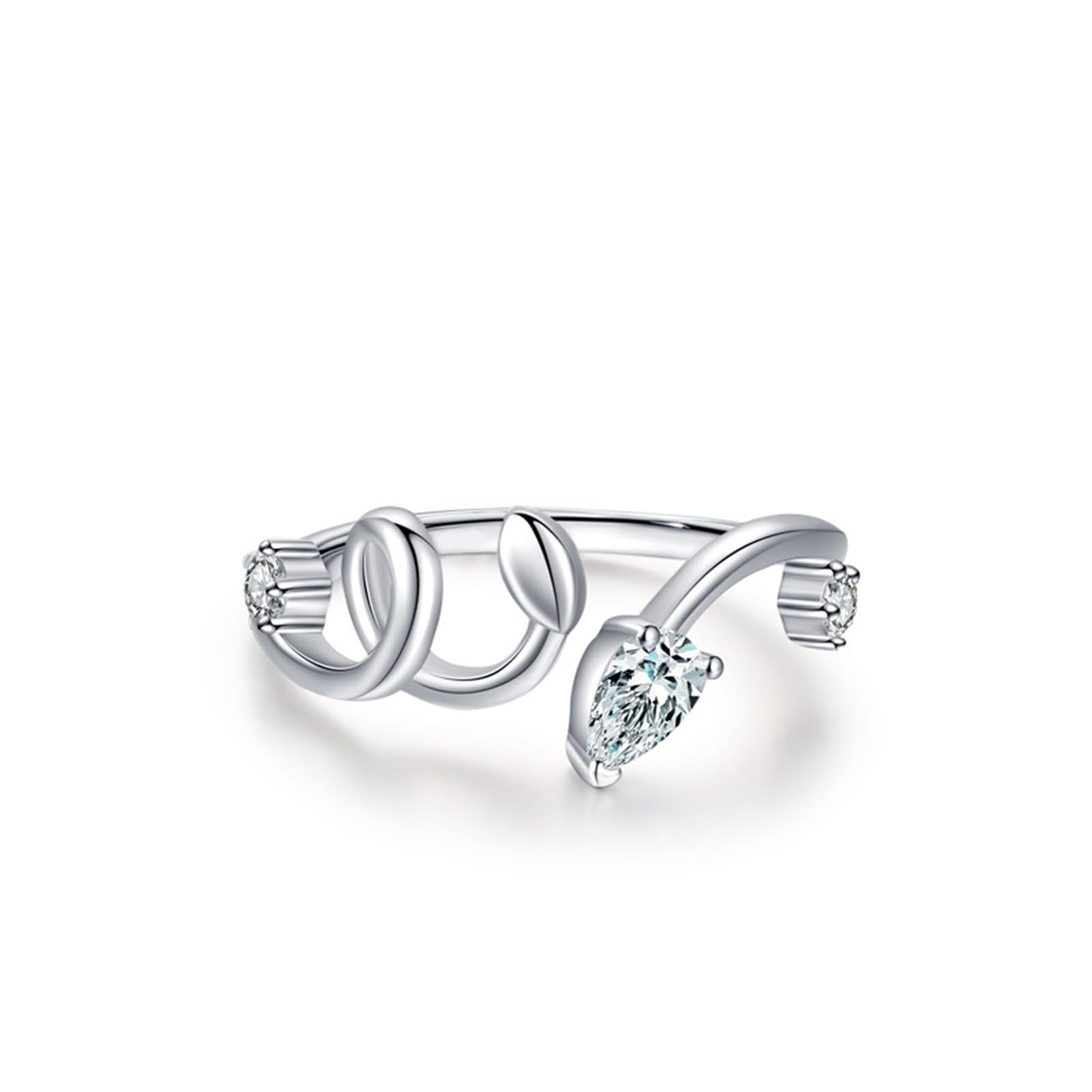Anillo de oro para mujer, oro blanco, alianzas únicas con diamante cultivado en laboratorio, anillos de boda, elegantes anillos de oro real para mujer