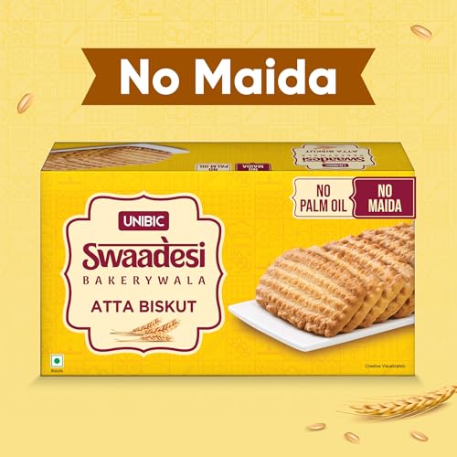 Image of Unibic Swaadesi Atta Bakery Biscuits - No Maida, No Palm Oil I Biskut Bakery Biscuits I 200 gm