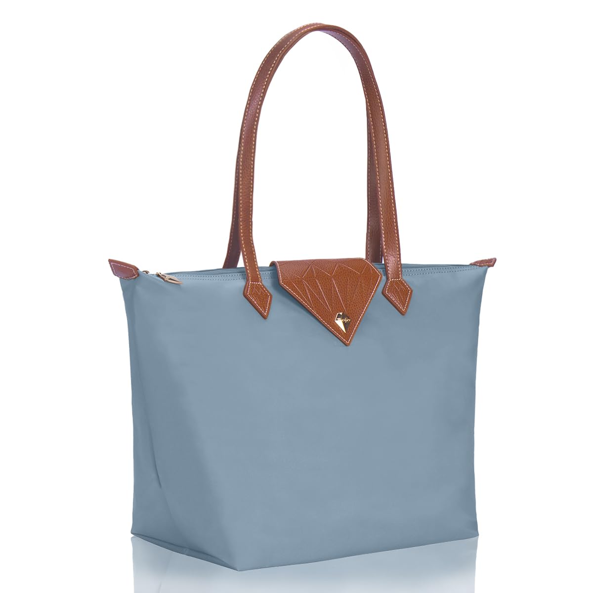 Bolsa de mano para mujer, elegante bolso de hombro de nailon impermeable y plegable, de viaje, para playa, trabajo o compras, tamaño grande