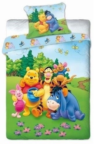 Unbekannt Faro, Biancheria da Letto per Bambini di Winnie The Pooh, Dimensioni: 70 x 80 cm e 160 x 200 cm e 200 x 160 cm, in Cotone, Multicolore