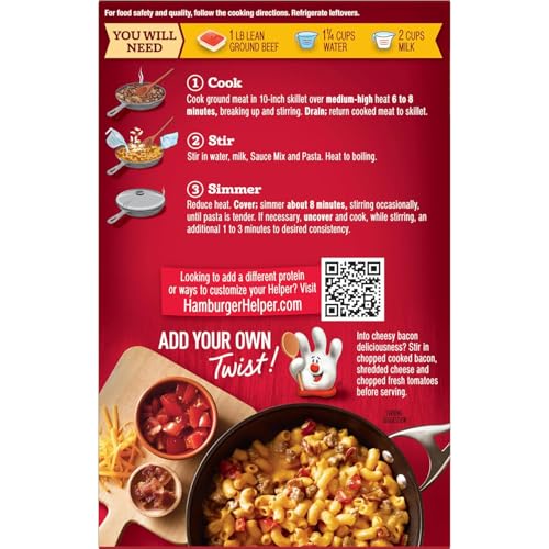 Vending 2 U Hamburger Helper Cheeseburger Macaroni, 6.6 oz, Pack of 2, Bundled With Utensil Set - Thumbnail 4