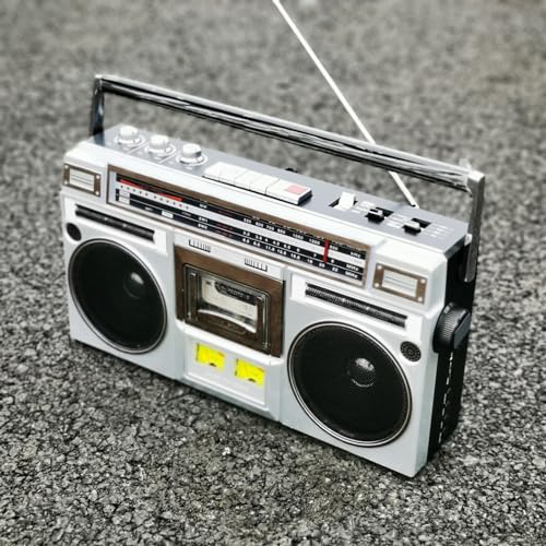 Classic 80s Style Retro Boombox, Retro Bluetooth Cassette Player, with Fm and Dab+ Radio, Support SD/USB Input, Recording, for Family Gathering Travel