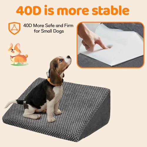 Update 40D Small Dog Steps/Stairs for Staircase, Foam Dog Pet Ramps for Small Dogs, Non-Slip Pet Ramps for Stairs Inside House, Stair Ramp for Injured Dogs Cats with Anti-Slip Strip, 6 Pack - Image 5