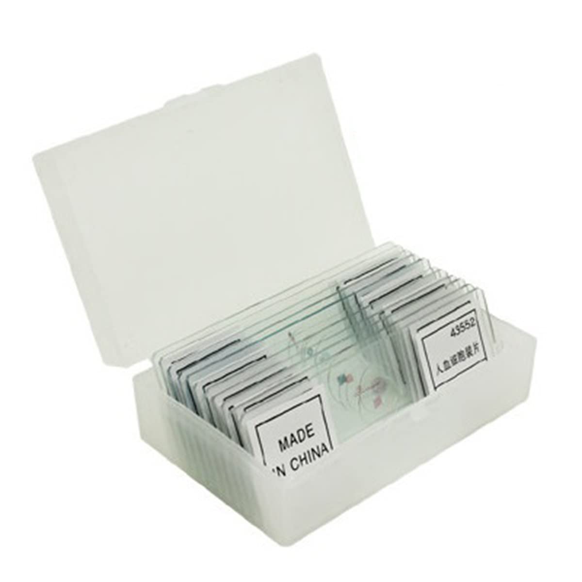 Lab Microscope Accessories 11/25/50/91 Pieces Sample Prepared Glass Microscope Slide(91 Pieces)