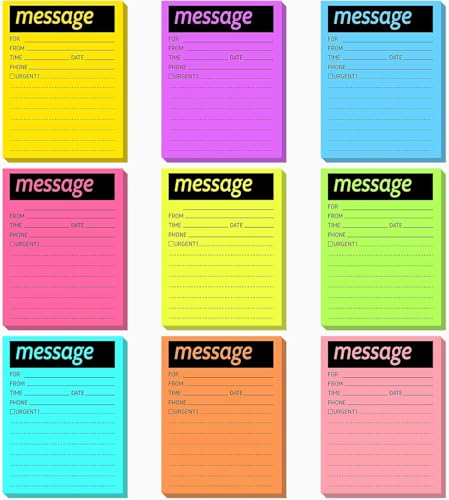 Blocs-notes adhésifs fluorescents pour ne plus jamais oublier un message téléphonique important