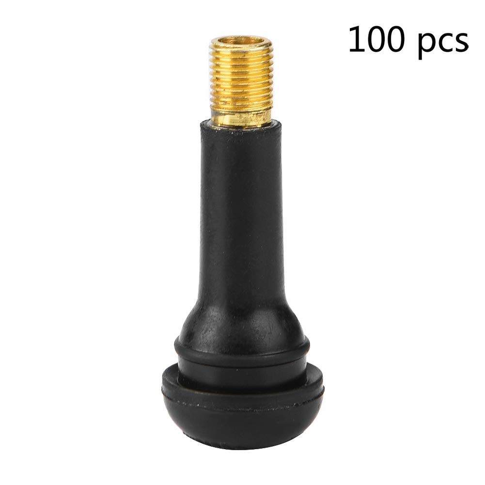 Stelo valvola pneumatico tubeless 100 pezzi Stelo valvola pneumatico di ricambio universale a scatto per auto moto(TR414