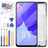 Screen Replacement for Xiaomi Redmi Note 9T M2007J22G J22 LCD Display Touch Screen Digitizer Sensor Glass Panel Full Assembly Parts Kit with Repair Tools (Black with Frame)