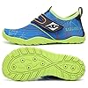 SAGUARO Badeschuhe Kinder Aquaschuhe Schnell Trocknend Schwimmschuhe Wasserschuhe rutschfest Strandschuhe Surf Tauchschuhe für Jungen Mädchen St.2 Blau 32