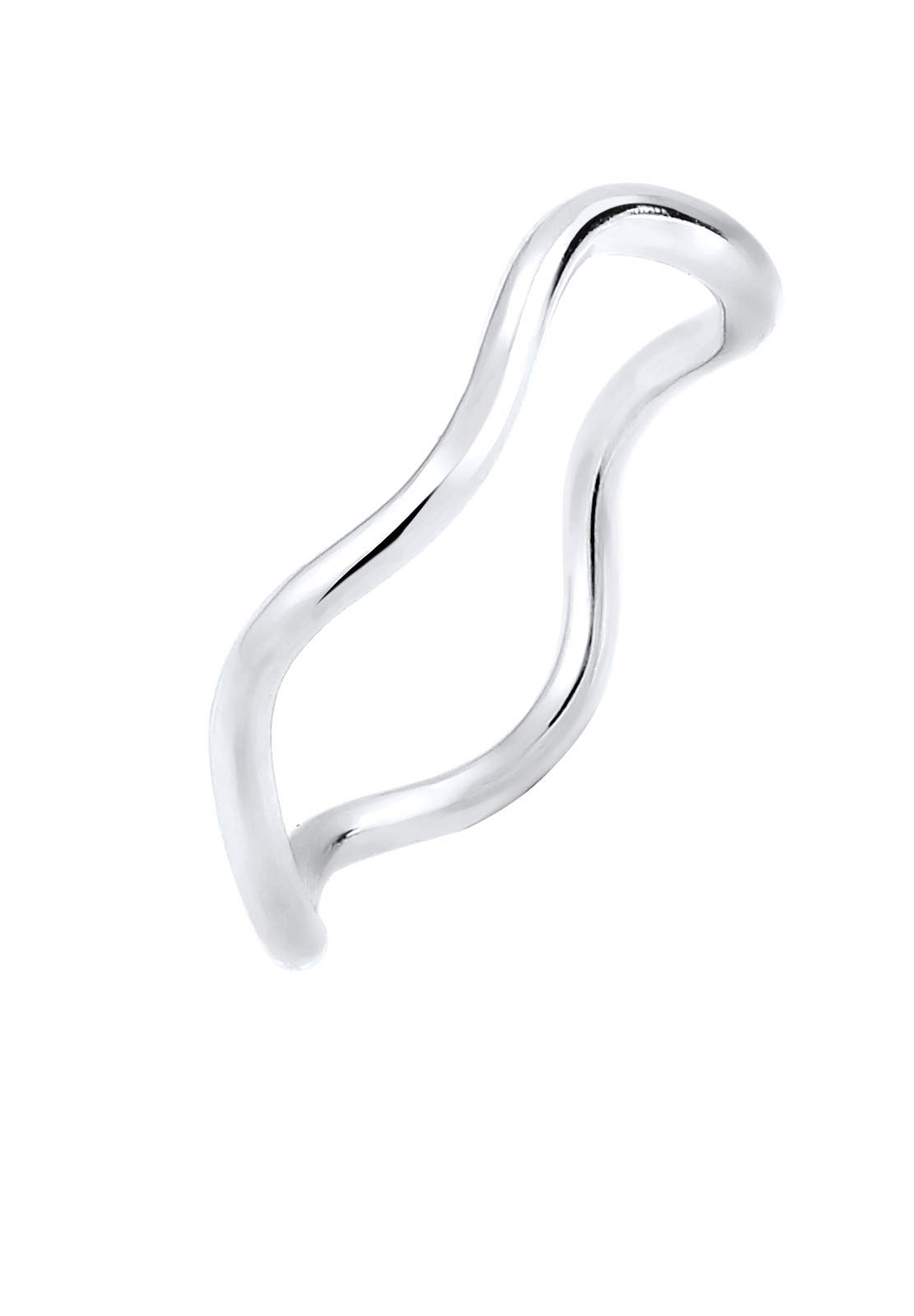 Elli Women Silver 925 Sterling Silver Waves Ring - Size Q 0611162116_58