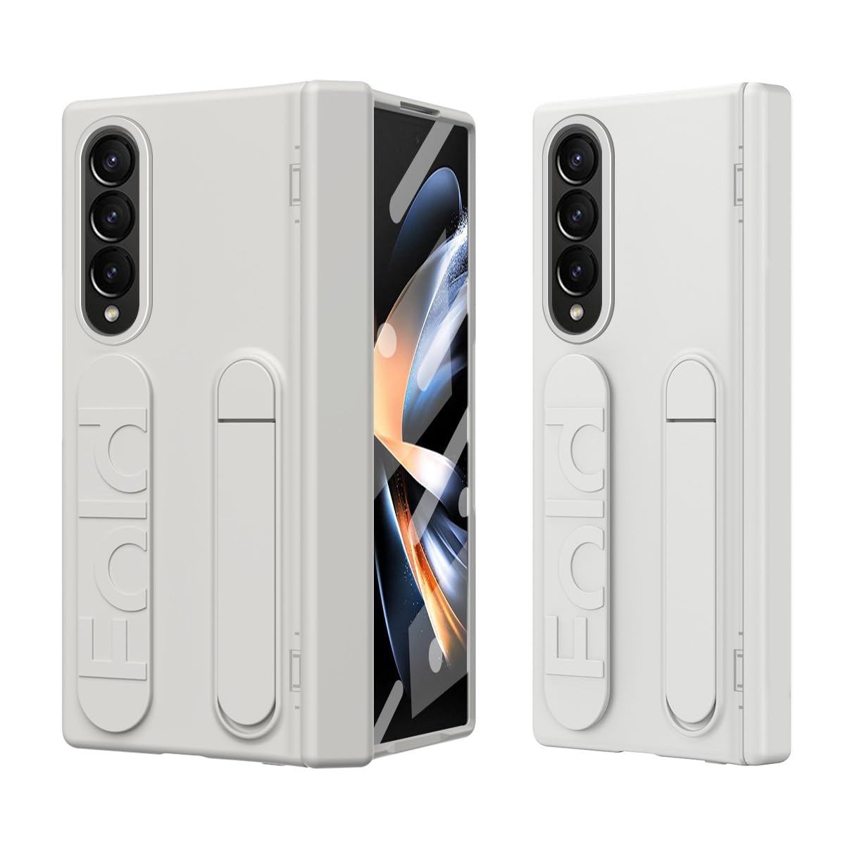Coque antichoc Samsung Z Fold 4 avec support rétractable et film rigide - 8