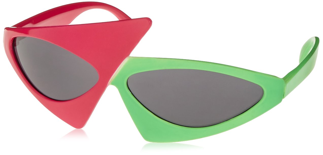 Forum Novelties 2 Tone Glasses, Neon Pink/Green