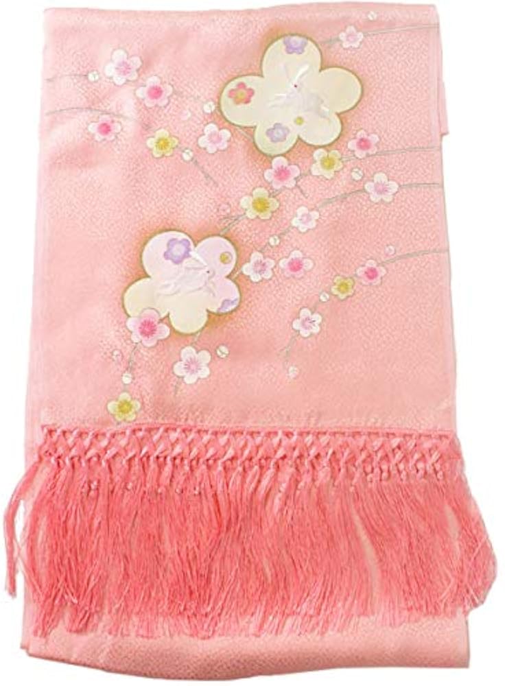 七五三七歳‼正絹可愛いピンクに花々金箔金彩煌びやか際立つ❤️完全