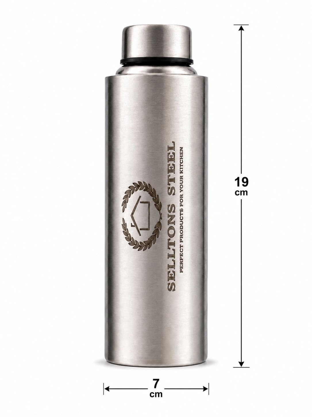 SELLTONS Steel Water Bottle - 2 Pack, Leak Proof -3