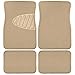 Armor All 78916 4-Piece Tan Heavy Duty Carpet Floor Mat with Heel Pad